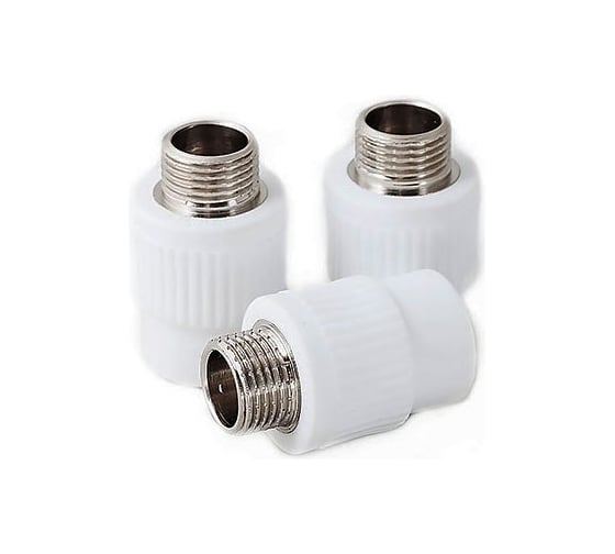 Муфта Восток полипропиленовая, с наружной резьбой PP-R, 20x1/2, 20 шт VSMM2012w 1