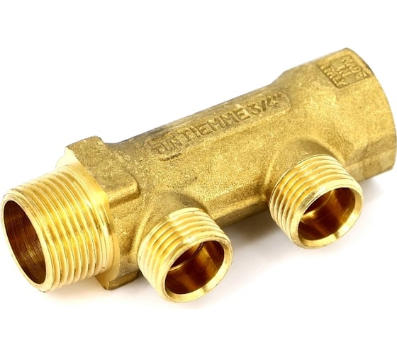Коллектор Tiemme НВ, 3/4", 2 выхода, 1/2", Н 36 мм 1910004