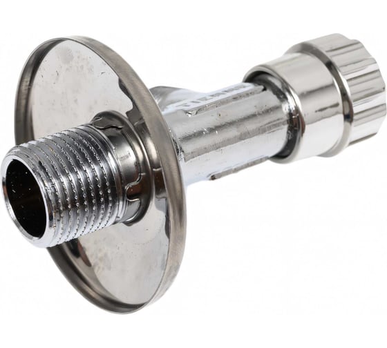 Угловой вентильный кран Tiemme с розеткой, 1/2"х3/8", хром 2950013