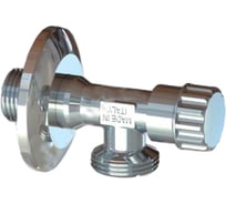 Угловой вентильный кран Tiemme с розеткой, 1/2"х3/4", хром 2950165