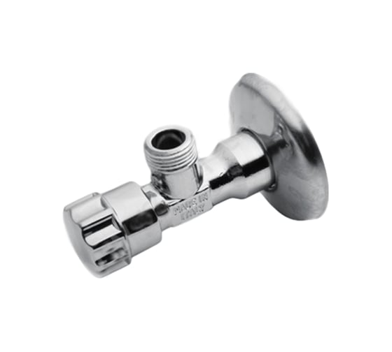 Угловой вентильный кран Tiemme с розеткой, 1/2"x1/2", хром 2950008