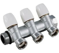 Коллектор Tiemme Maxima НВ, 3/4", с вентилями, 5 выходов, 1/2", Н 36 мм, хром 1860010