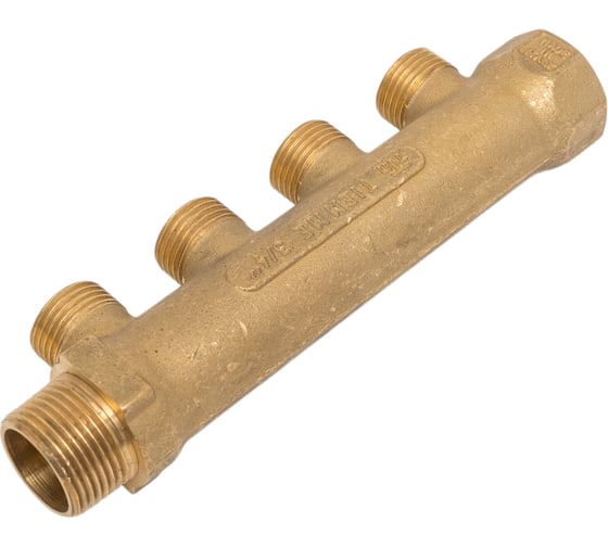 Коллектор Tiemme НВ 3/4", 4 выхода, 1/2", Н 36 мм 1910001