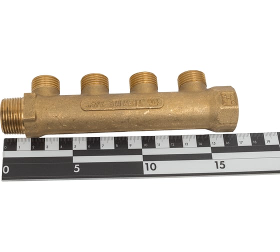 Коллектор Tiemme НВ 3/4", 4 выхода, 1/2", Н 36 мм 1910001