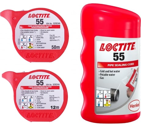 Герметизирующая нить для газа и питьевой воды 160 м Loctite 55 2057362
