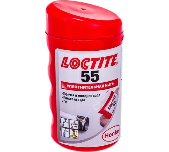 Герметизирующая нить для газа и питьевой воды 160 м Loctite 55 2057362