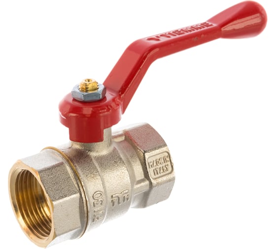 Шаровой кран Tiemme Mistral ВВ, 3/4", красный рычаг 2360007