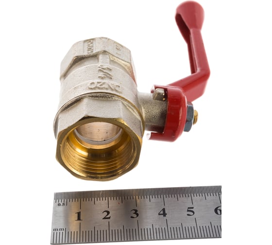Шаровой кран Tiemme Mistral ВВ, 3/4", красный рычаг 2360007
