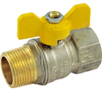 Шаровой кран для газа Tiemme Tornado НВ, 1", желтая бабочка 2390012