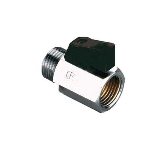 Шаровой кран Tiemme мини Small НВ, 1/2", черный флажок 2900003