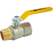 Шаровой кран для газа Tiemme Tornado НВ, 1/2", желтый рычаг 2390013