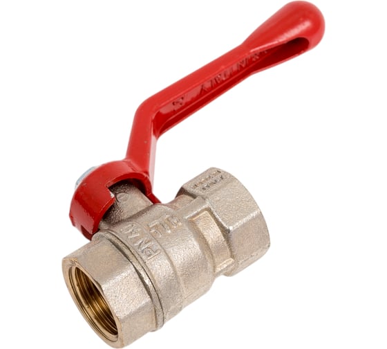 Шаровой кран Tiemme Mistral ВВ, 1/2", красный рычаг 2360010