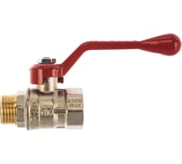 Шаровой кран Tiemme Mistral НВ, 1/2", красный рычаг 2360015