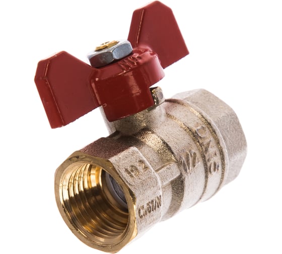 Шаровой кран Tiemme Mistral ВВ, 1/2", красная бабочка 2360002