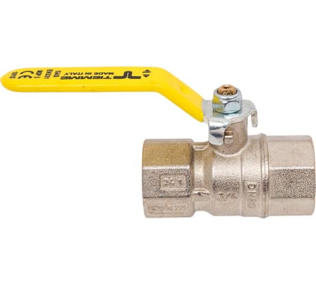 Шаровой кран для газа Tiemme Tornado ВВ, 3/4", желтый рычаг 2390006