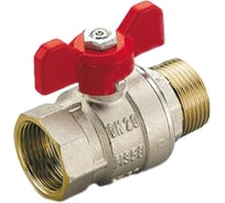 Шаровой кран Tiemme Mistral НВ, 3/4", красная бабочка 2360006