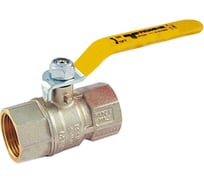 Шаровой кран для газа Tiemme Tornado ВВ, 1/2", желтый рычаг 2390001