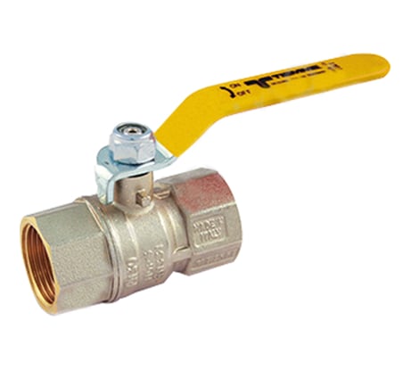 Шаровой кран для газа Tiemme Tornado ВВ, 1/2", желтый рычаг 2390001