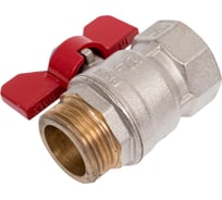 Шаровой кран Tiemme Mistral НВ, 1", красная бабочка 2360011