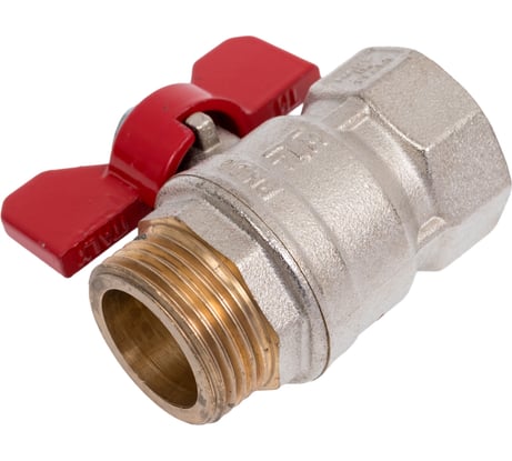 Шаровой кран Tiemme Mistral НВ, 1", красная бабочка 2360011