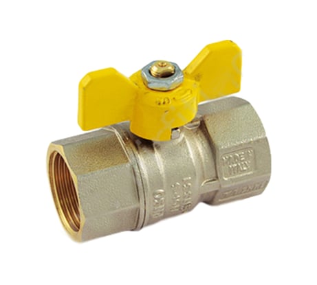 Шаровой кран для газа Tiemme Tornado ВВ, 1/2", желтая бабочка 2390008