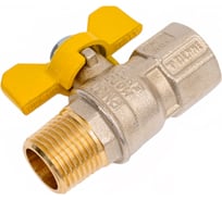 Шаровой кран для газа Tiemme Tornado НВ, 1/2", желтая бабочка 2390003