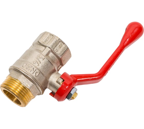 Шаровой кран Tiemme Mistral НВ, 3/4", красный рычаг 2360019