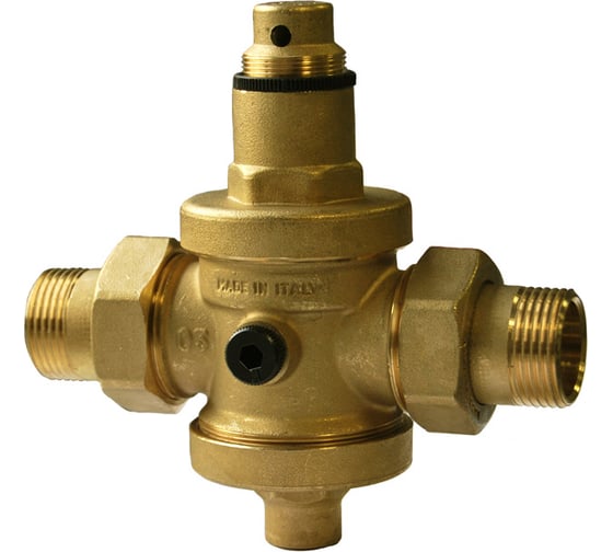 Редуктор давления MALGORANI Eurobrass с американками, НН, 3/4", PN25, никель 142.34.N 1