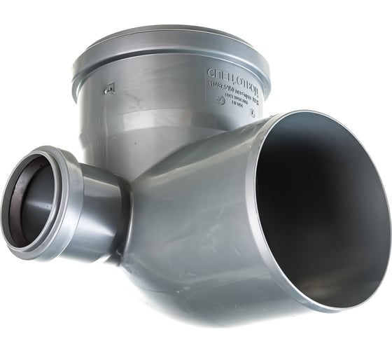 Отвод LAMMIN 110х90°, с 2-мя патрубками 50 мм Lm35041250902