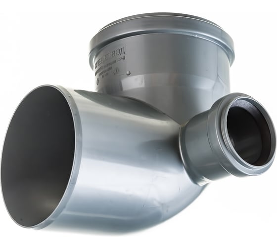 Отвод LAMMIN 110х90°, с 2-мя патрубками 50 мм Lm35041250902