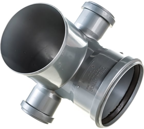 Отвод LAMMIN 110х90°, с 2-мя патрубками 50 мм Lm35041250902