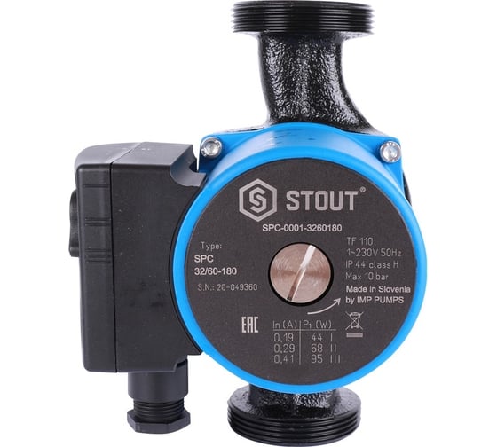 Циркуляционный насос STOUT 32/60-180 SPC-0001-3260180 RG008V60G82QVP