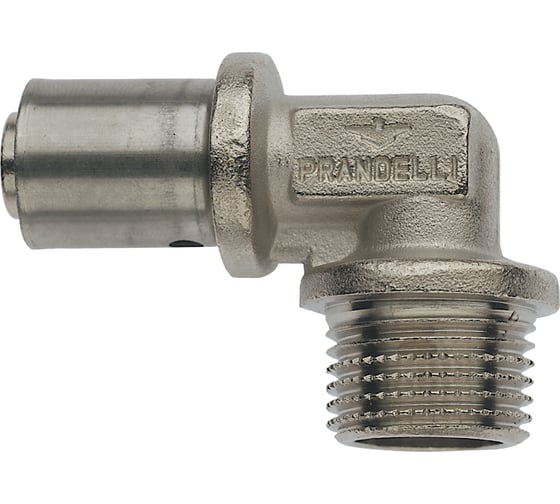 Пресс-фитинг уголок 90° с наружной резьбой (26х3 мм; 3/4" HP) Prandelli 109.05.12.6 1