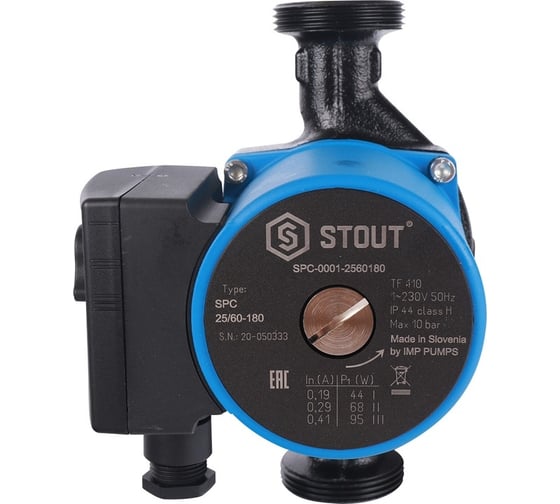 Циркуляционный насос STOUT 25/60-180 SPC-0001-2560180 RG008V60G6CIK4