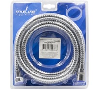 Шланг душевой MIXLINE 175 см имп/кон, EPDM, нерж.сталь, хром., своб. вращ MIX-4-175 ЛЮКС (блистер) 553181