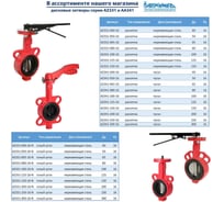 Дисковый поворотный межфланцевый затвор Архимед, ручной, ДУ80, РУ16, чугунный, диск чугун AZ341-080-16