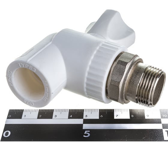 Шаровый угловой кран PPR LAMMIN PREMIUM радиаторный, 25х3/4" Lm31176025020