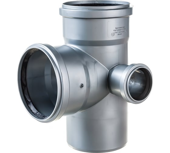 Крестовина Flextron двухплоскостная, правая для канализации 110х110х50/87 SVK-K712587 Н0000011269