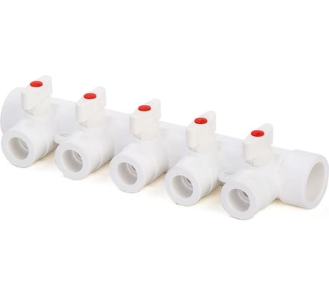 Коллектор с шаровыми кранами PPR LAMMIN 32х5 Lm31081005032