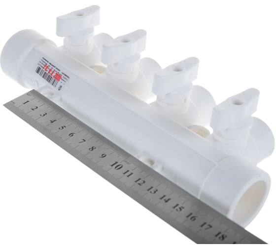 Коллектор с шаровыми кранами LAMMIN PPR ВР 32х1/2х4 Lm31082415032