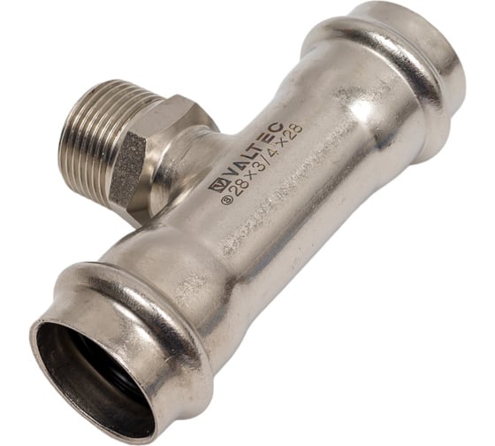Тройник с наружной резьбой из нержавеющей стали VALTEC 28х3/4 VTi.933.I.280528
