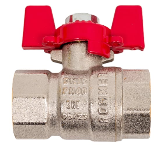 Шаровой кран ROMMER 1/2", ВН/ВН, RBV-0003-0110215, RG008UB5B8F1VN