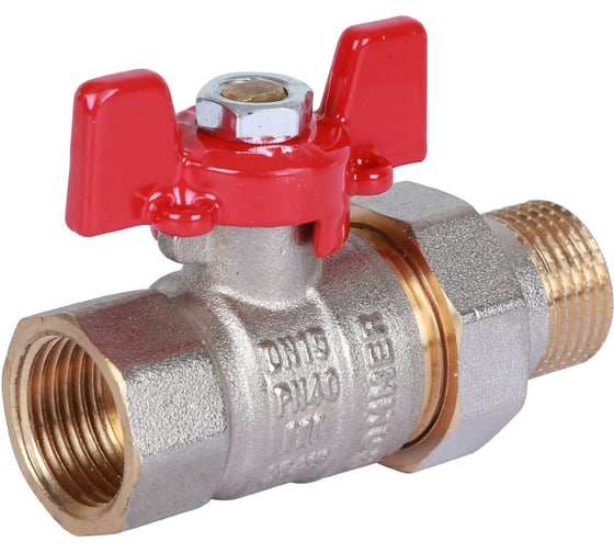 Шаровой кран с американкой ROMMER 1/2", ВН/НР, RBV-0005-0510215, RG008UB5BJ9TAM