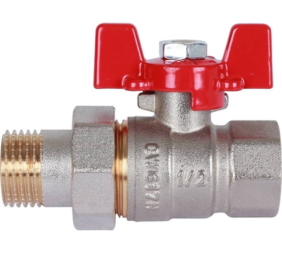 Шаровой кран с американкой ROMMER 1/2", ВН/НР, RBV-0005-0510215, RG008UB5BJ9TAM