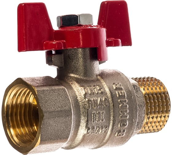 Шаровой кран ROMMER 1/2", ВН/НР, RBV-0004-0210215, RG008UB5BCMLC4