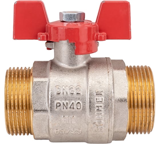 Шаровой кран ROMMER 1 1/4", НР/НР, RBV-0007-0410232, RG008UB5BRRL8K