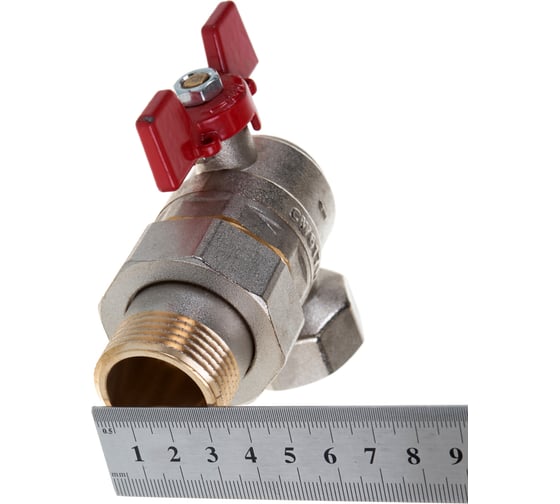 Шаровой кран угловой с американкой ROMMER 1", ВН/НР, RBV-0006-0610225, RG008UB5BOHQSP