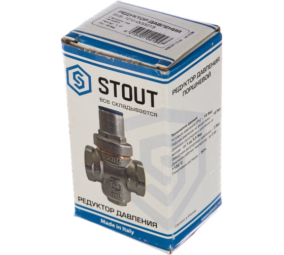 Редуктор давления STOUT PN16, вн/вн, 1/2", с выходом под манометр SVS-1010-000015 RG008UB79DF16P