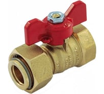 Шаровой кран для счетчиков Tiemme ВВ, 1/2", красная бабочка 226002