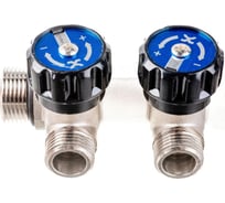 Коллектор с регулирующими вентилями IVANCI выходы с наружной резьбой, 2 выхода 3/4"x1/2" IVC.106600.N.01